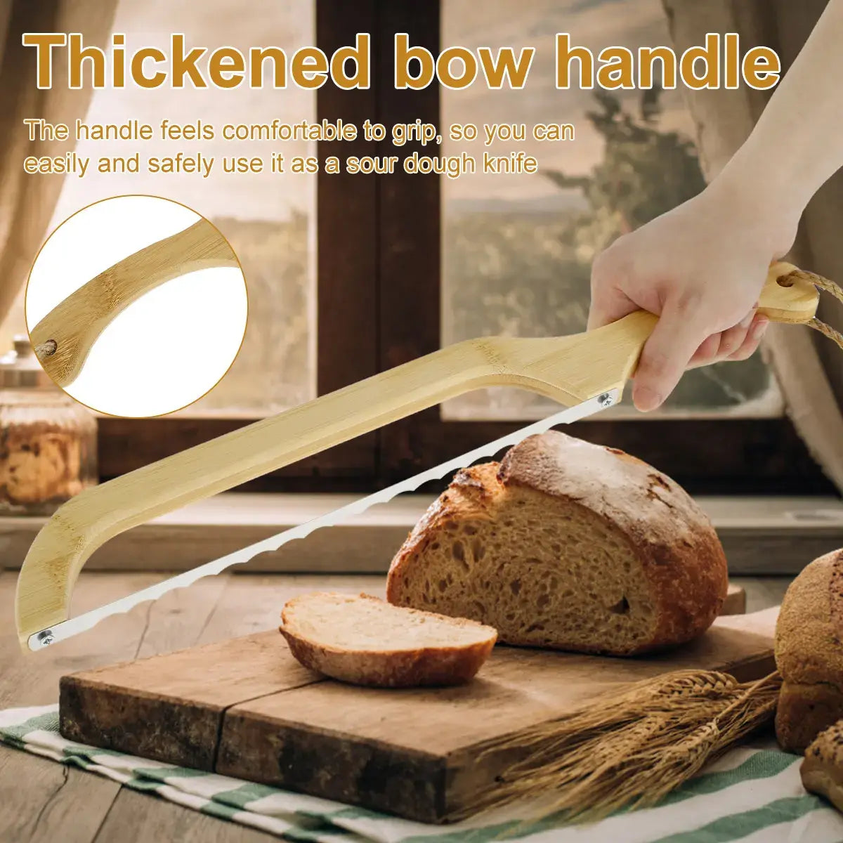 BreadMaster Serrated Bread Knife with Wooden Handle