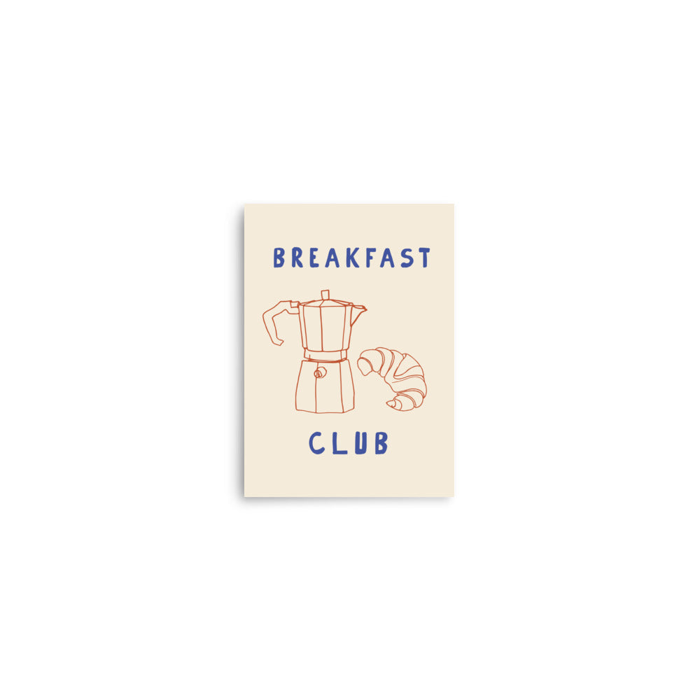 Breakfast Club – Coffee and Croissant Print