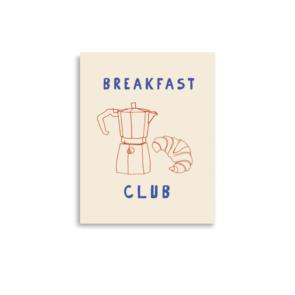 Breakfast Club – Coffee and Croissant Print