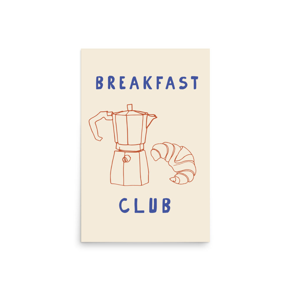 Breakfast Club – Coffee and Croissant Print