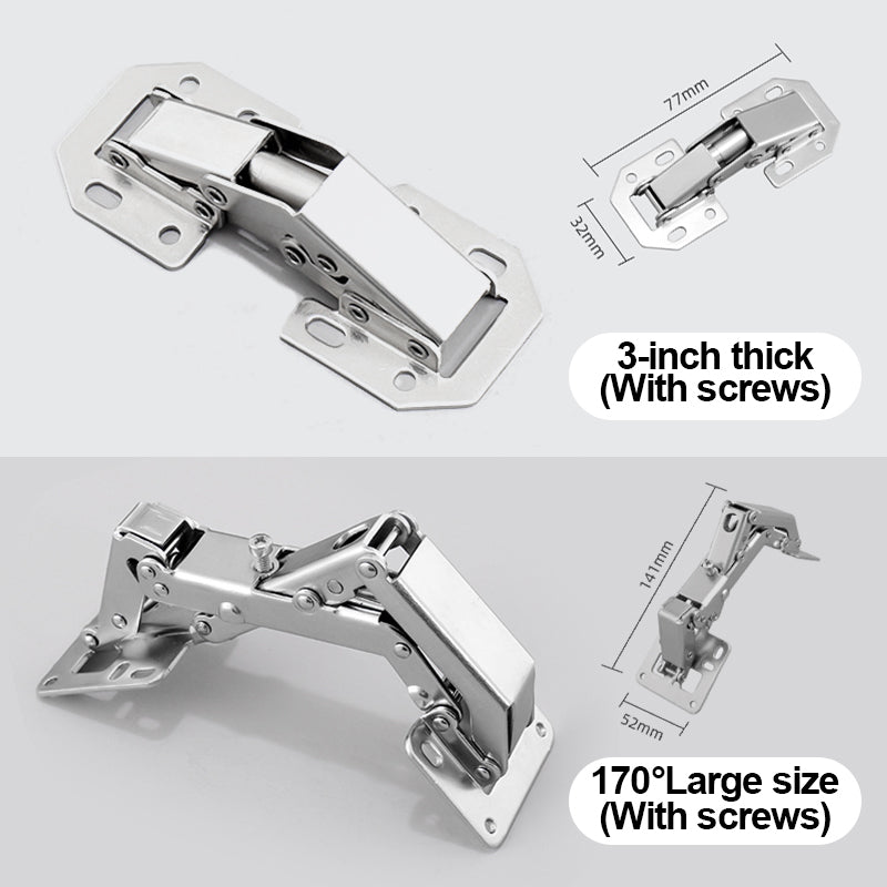 Bridge-Shaped Cabinet Door Hinges – Heavy-Duty Manganese Steel