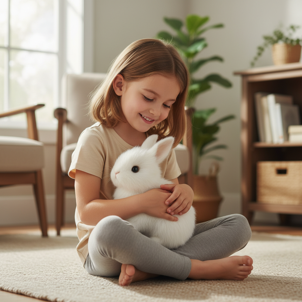 BunnyLoom Interactive Plush | Realistic hopping bunny toy for kids
