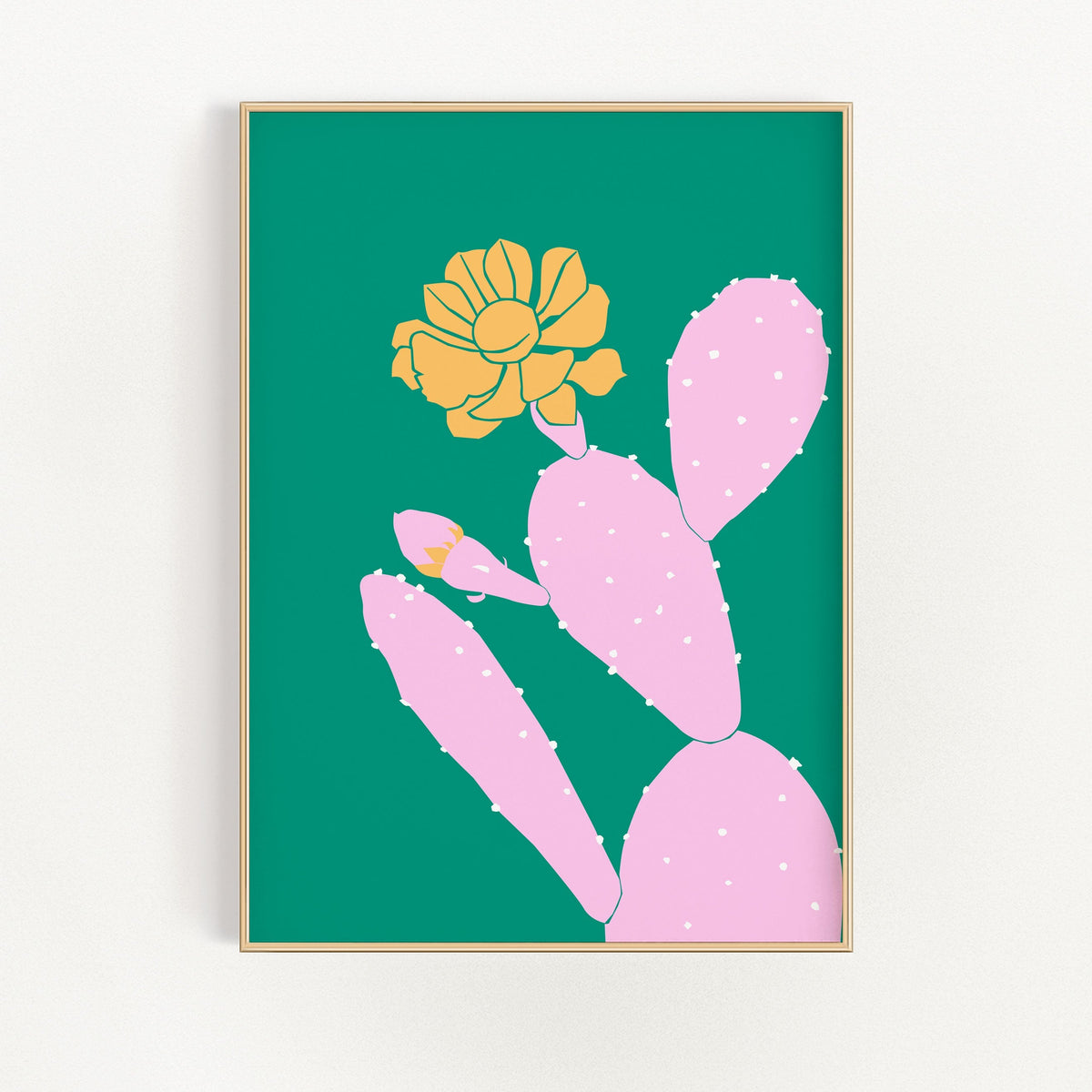 Cactus Flower Wall Art Print