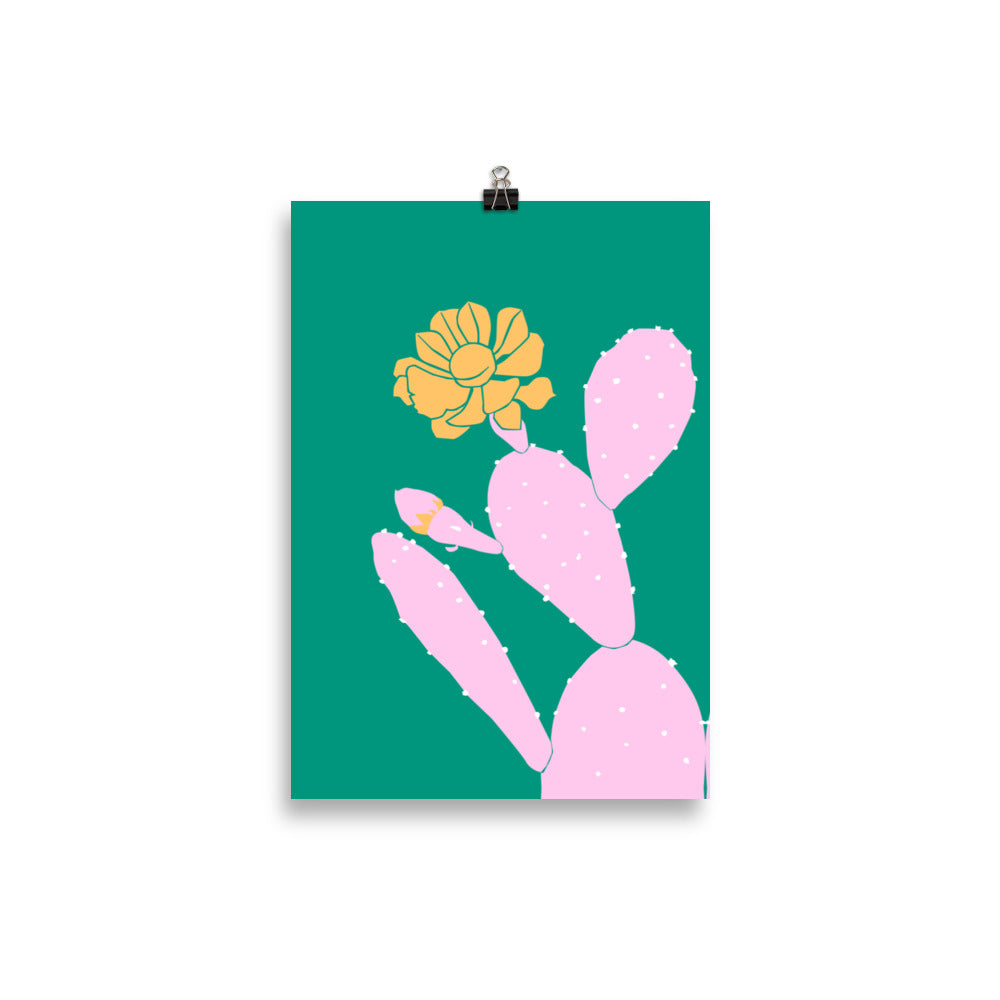 Cactus Flower Wall Art Print