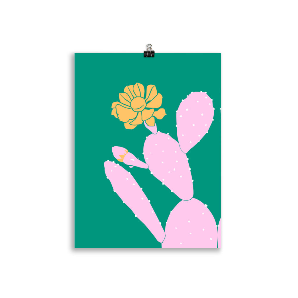 Cactus Flower Wall Art Print