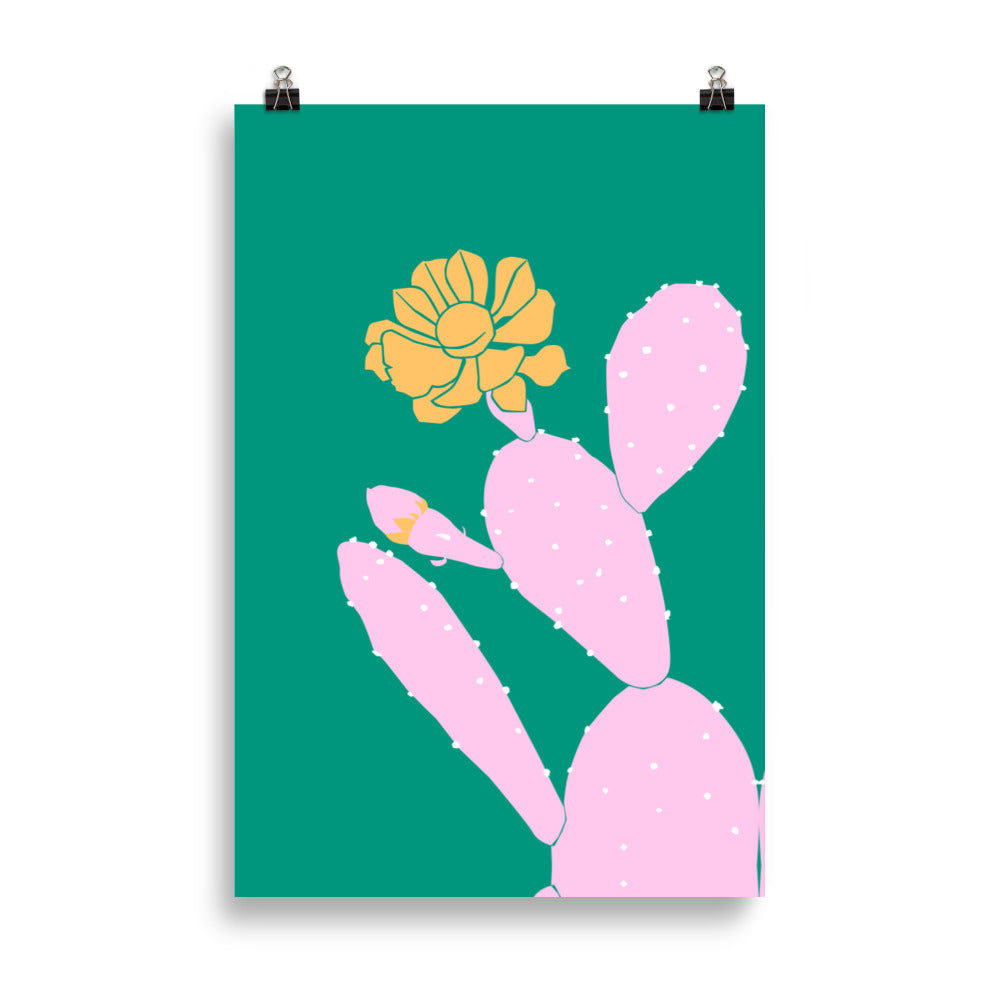 Cactus Flower Wall Art Print