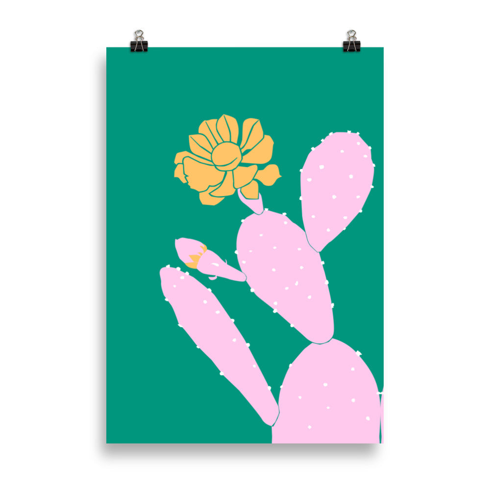 Cactus Flower Wall Art Print
