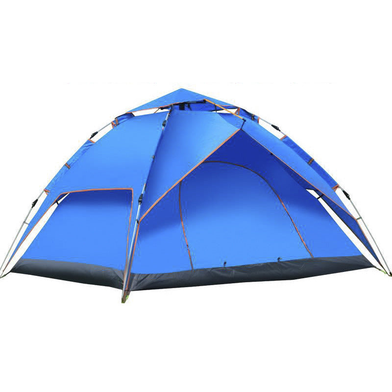 Camping Tent with Expandable Interior and Weatherproof Material