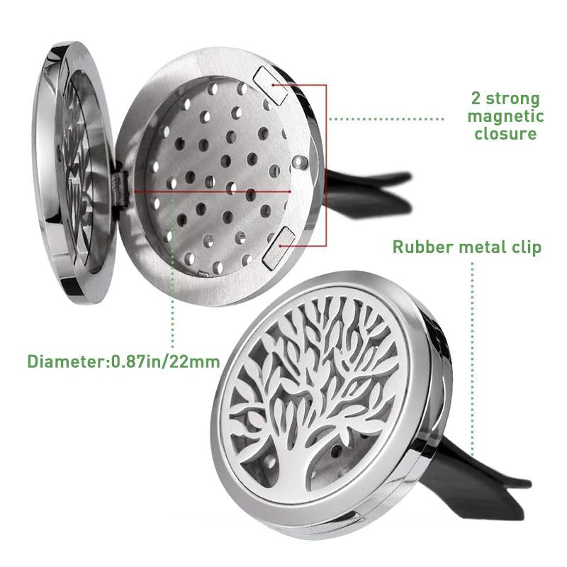 Car Air Freshener Diffuser with Essential Oil Pads