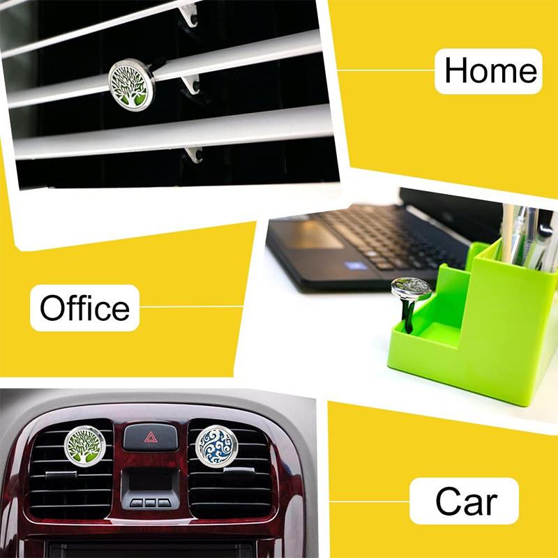 Car Air Freshener Diffuser with Essential Oil Pads