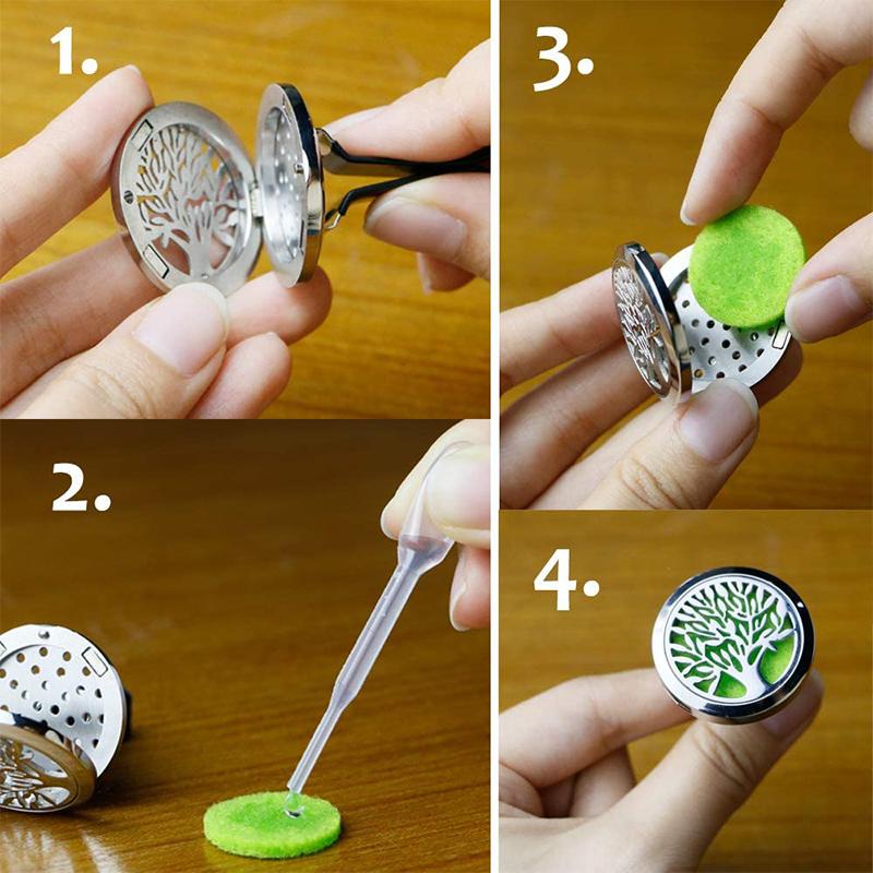 Car Air Freshener Diffuser with Essential Oil Pads
