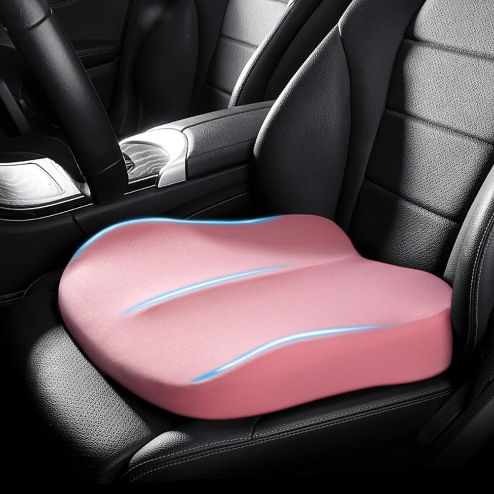 Car Cushion Height Increase – Ergonomic Seat Booster Cushion with Memory Foam