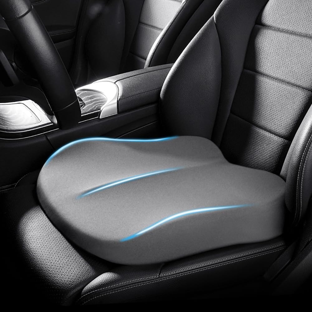 Car Cushion Height Increase – Ergonomic Seat Booster Cushion with Memory Foam
