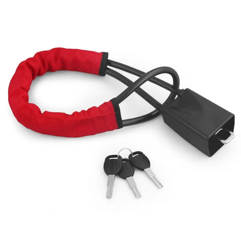 Car Steering Wheel Lock with Seat Belt Socket