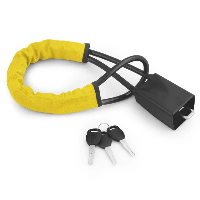 Car Steering Wheel Lock with Seat Belt Socket