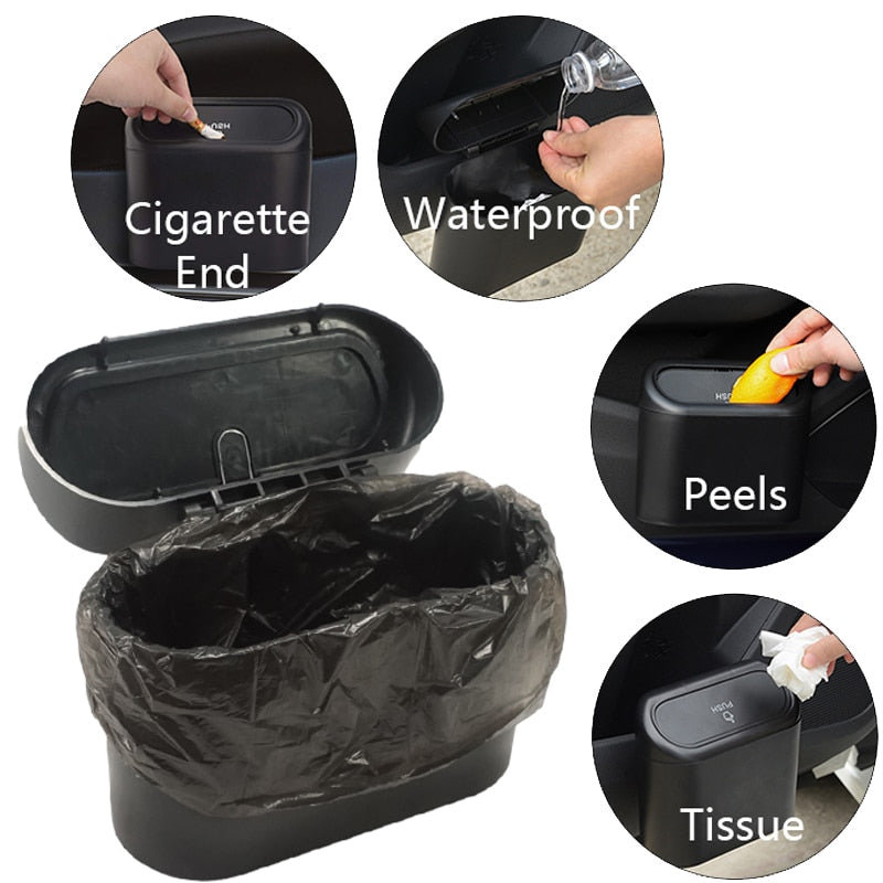 Car Trash Bin with Auto-Swing Lid