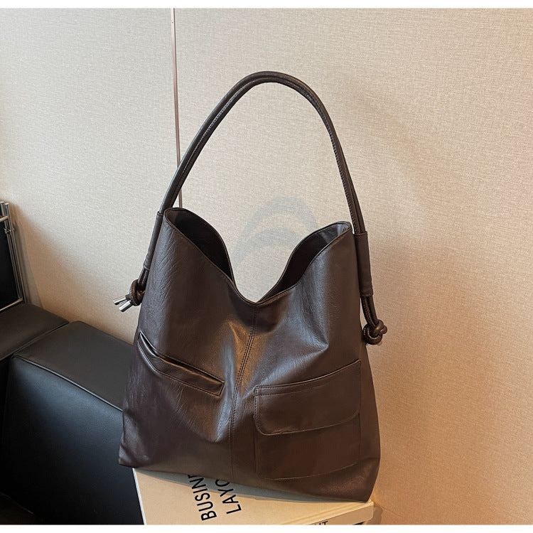Casual Tote Bag with Practical Front Pockets