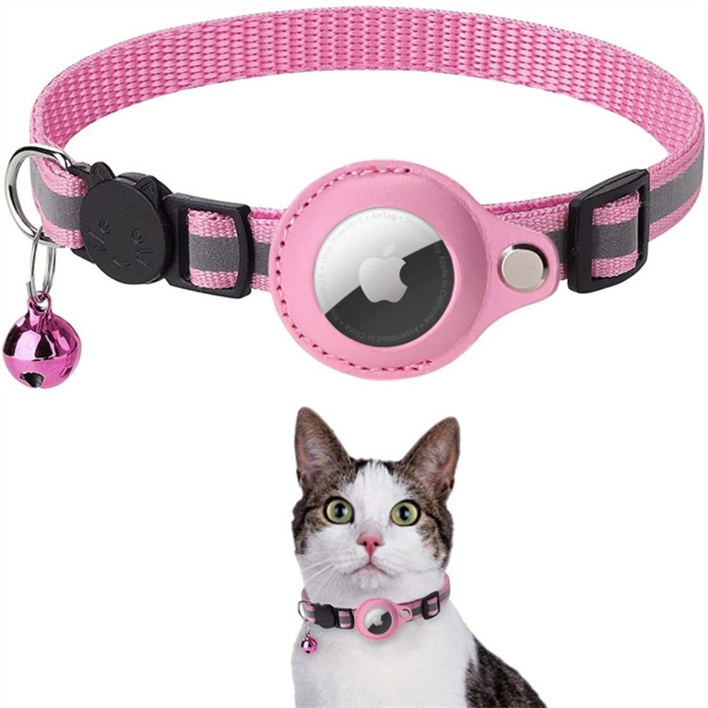 Cat Collar with GPS Tracker Holder, Reflective, Breakaway Safety Buckle