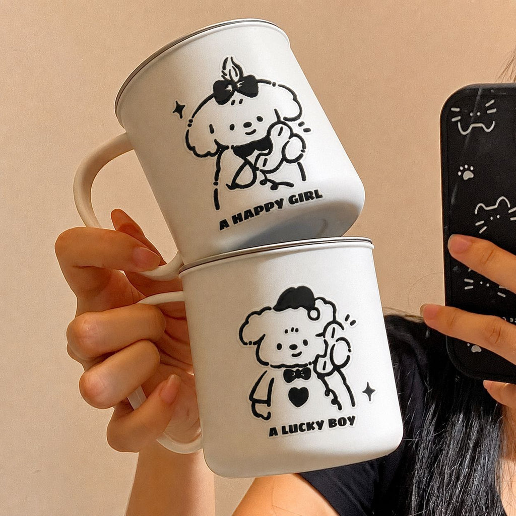 Ceramic Mug with Charming Cartoon Design