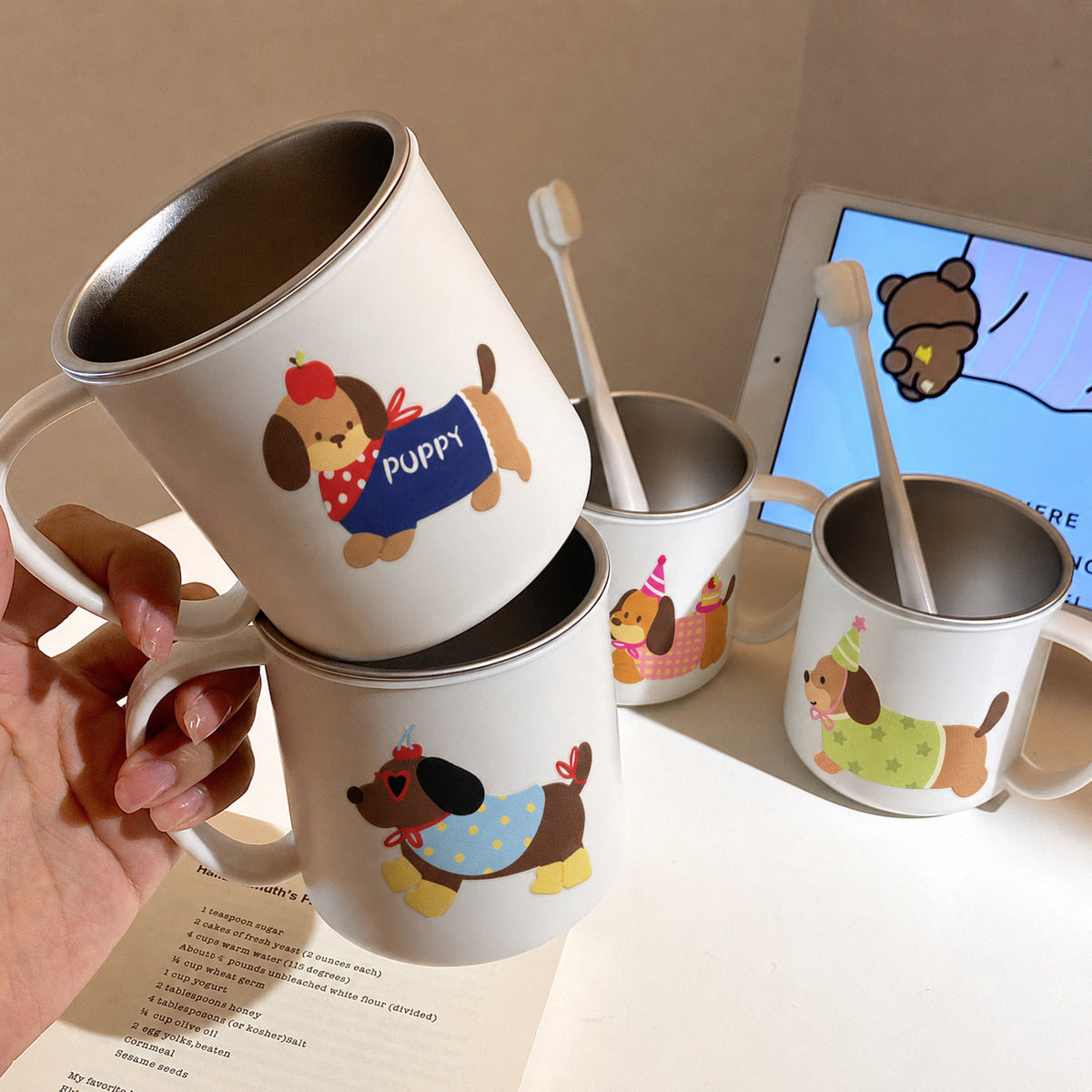 Ceramic Mug with Charming Dog Motif