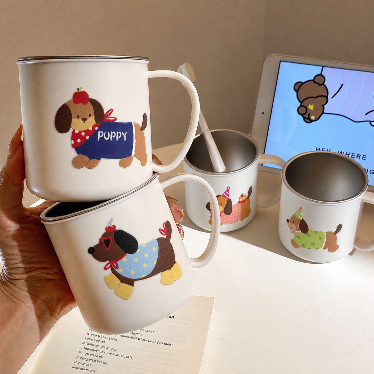 Ceramic Mug with Charming Dog Motif