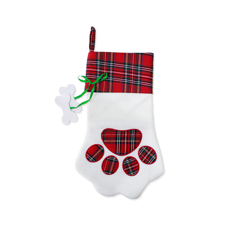 Checked Christmas Pet Socks