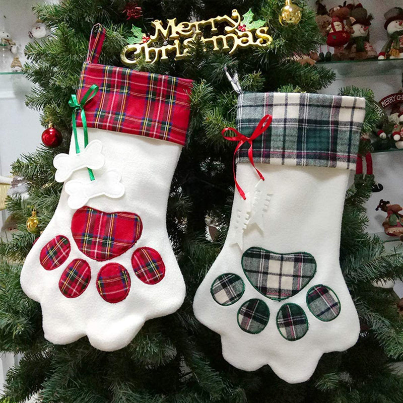 Checked Christmas Pet Socks