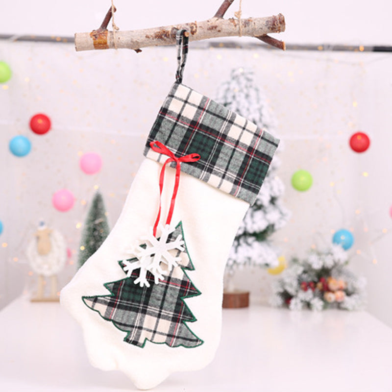 Checked Christmas Pet Socks