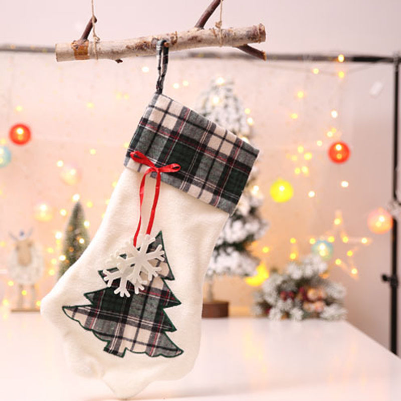 Checked Christmas Pet Socks
