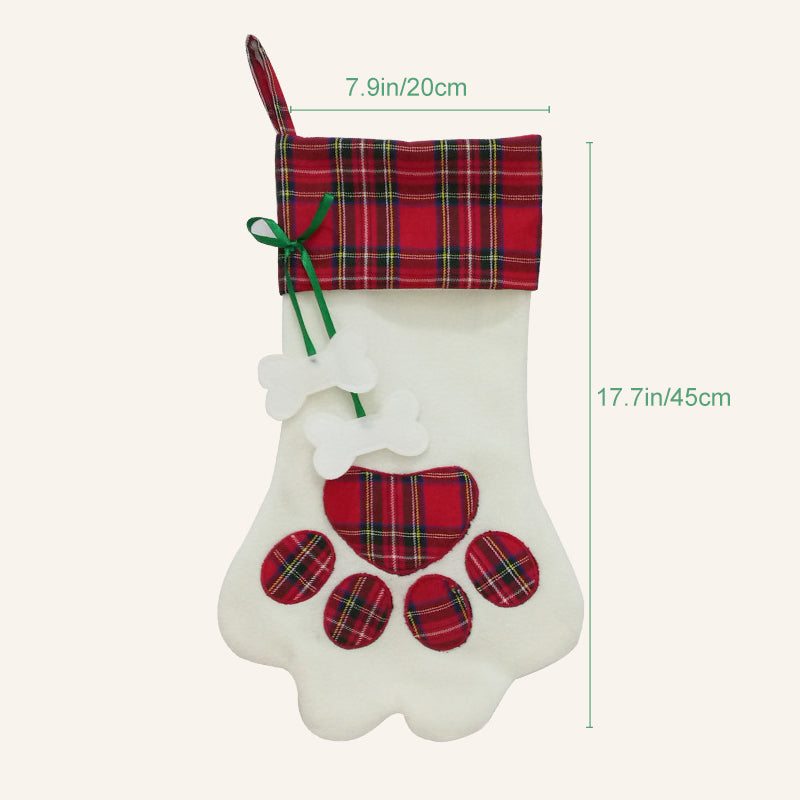Checked Christmas Pet Socks