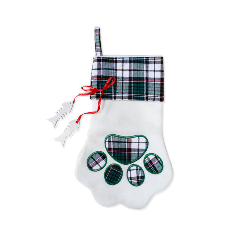 Checked Christmas Pet Socks