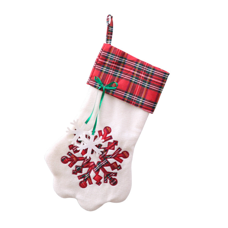Checked Christmas Pet Socks