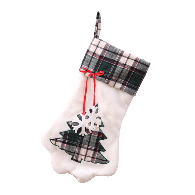 Checked Christmas Pet Socks