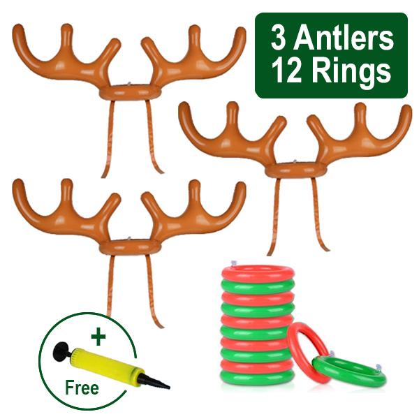Christmas Inflatable Reindeer Antler Ring Toss Game