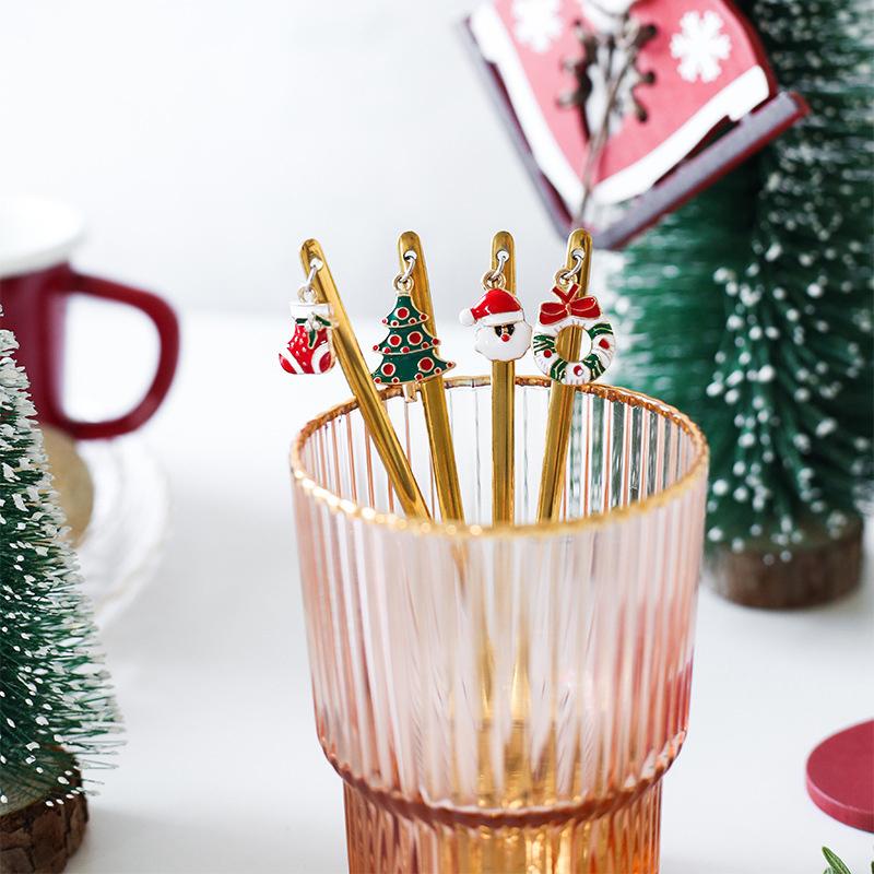 Christmas Metal Spoon & Fork Gift Set - Festive Holiday Flatware
