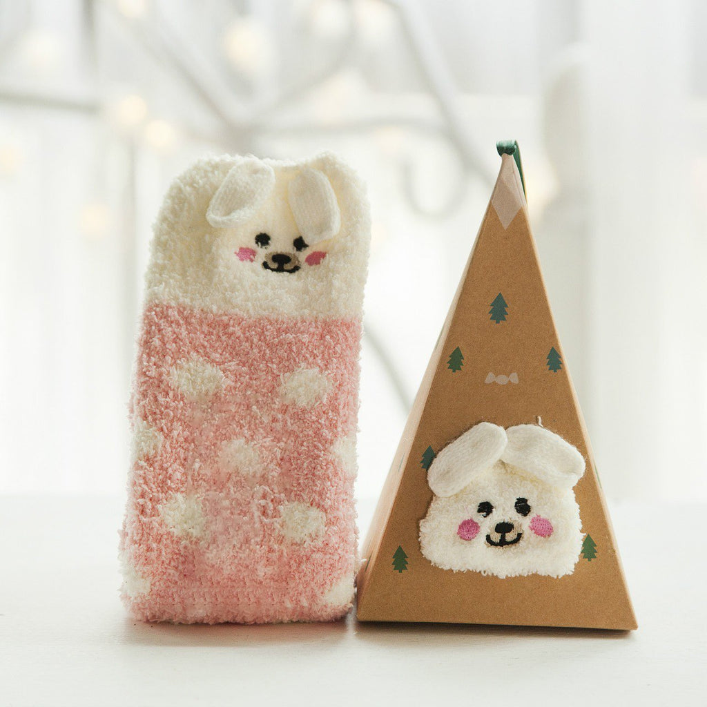 Christmas Socks in Gift Box – Plush House & Cuddle Socks – Universal Size