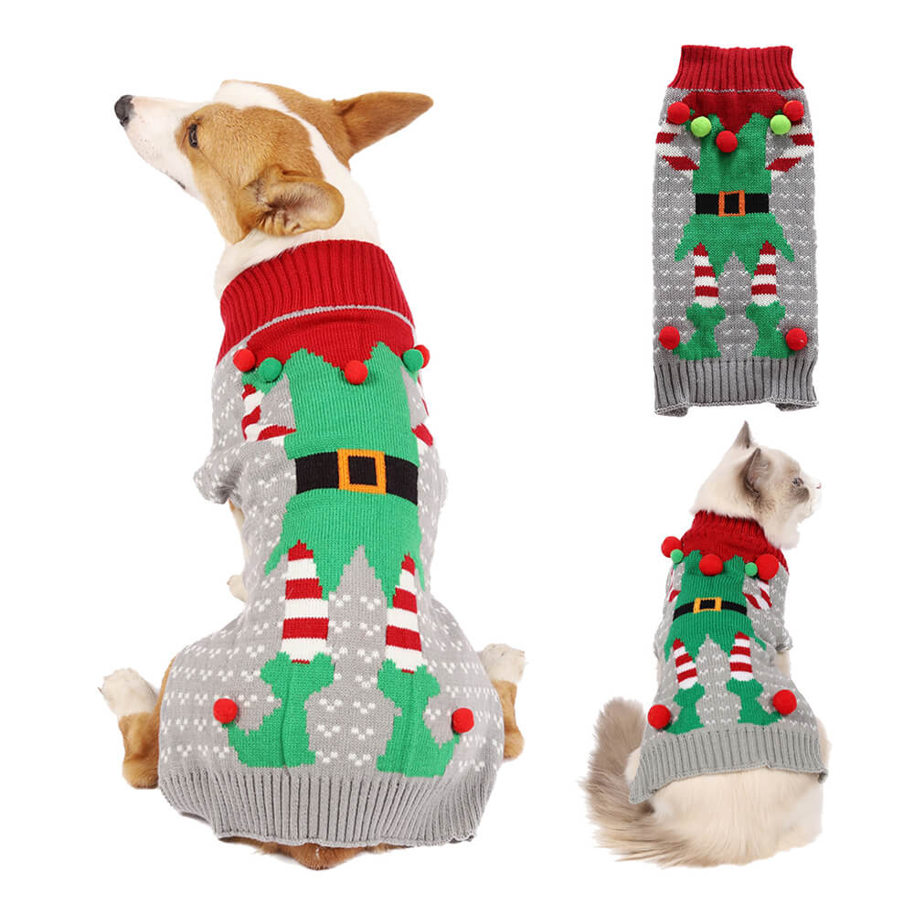 Christmas Sweater for Dogs - Festive Reindeer Knit