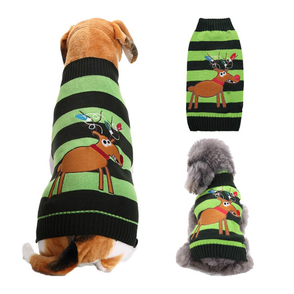 Christmas Sweater for Dogs - Festive Reindeer Knit