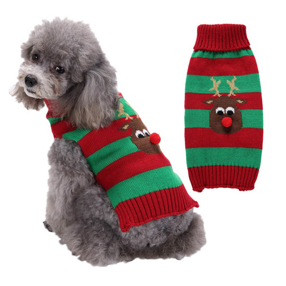 Christmas Sweater for Dogs - Festive Reindeer Knit