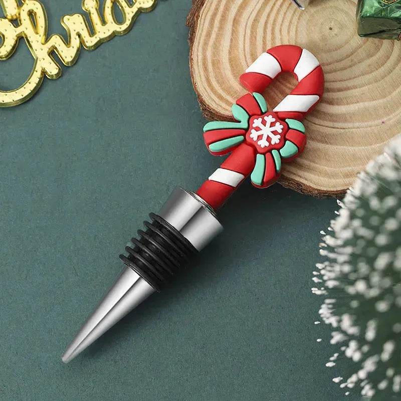 Christmas Wine Bottle Stopper – Festive Holiday Gift
