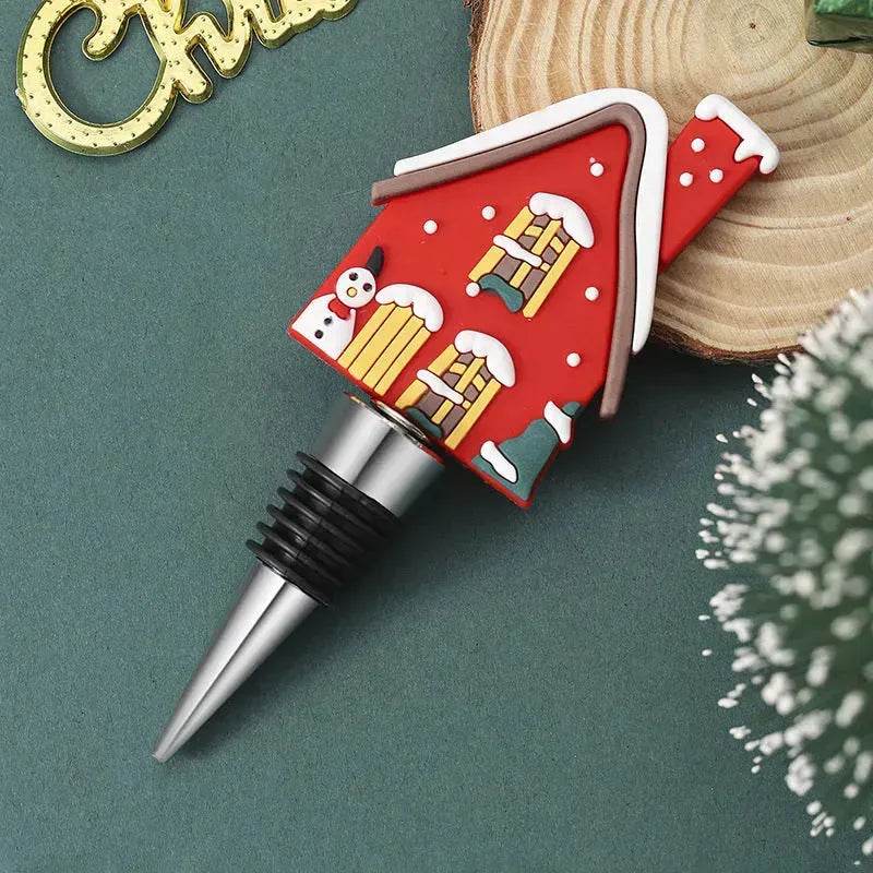 Christmas Wine Bottle Stopper – Festive Holiday Gift