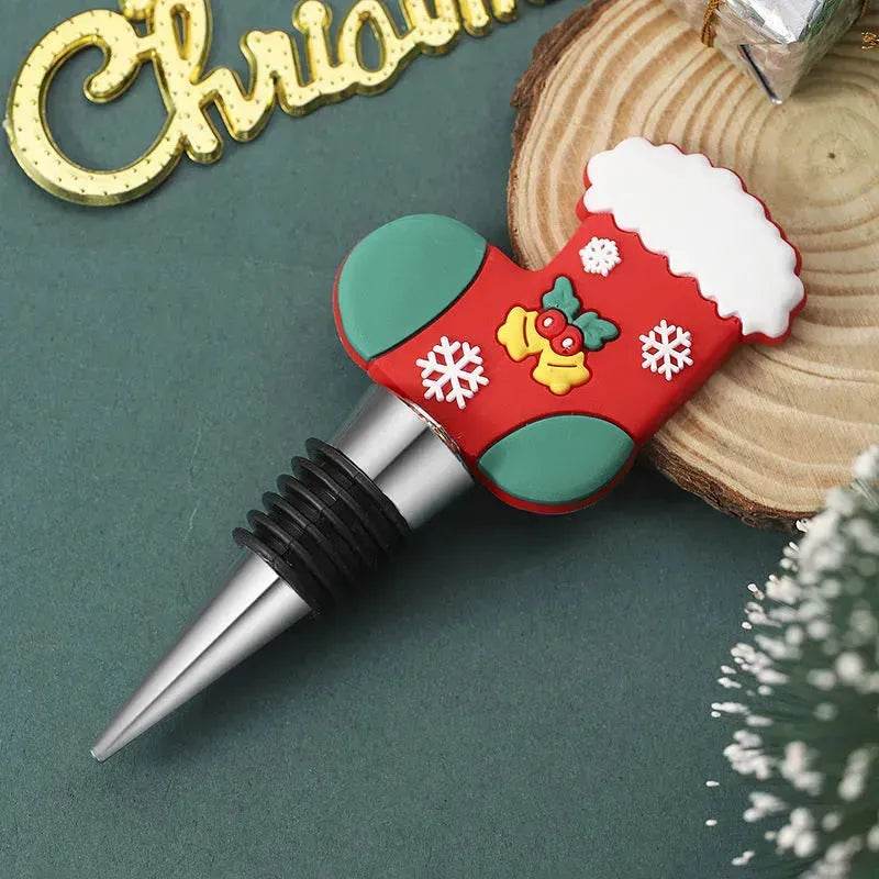 Christmas Wine Bottle Stopper – Festive Holiday Gift