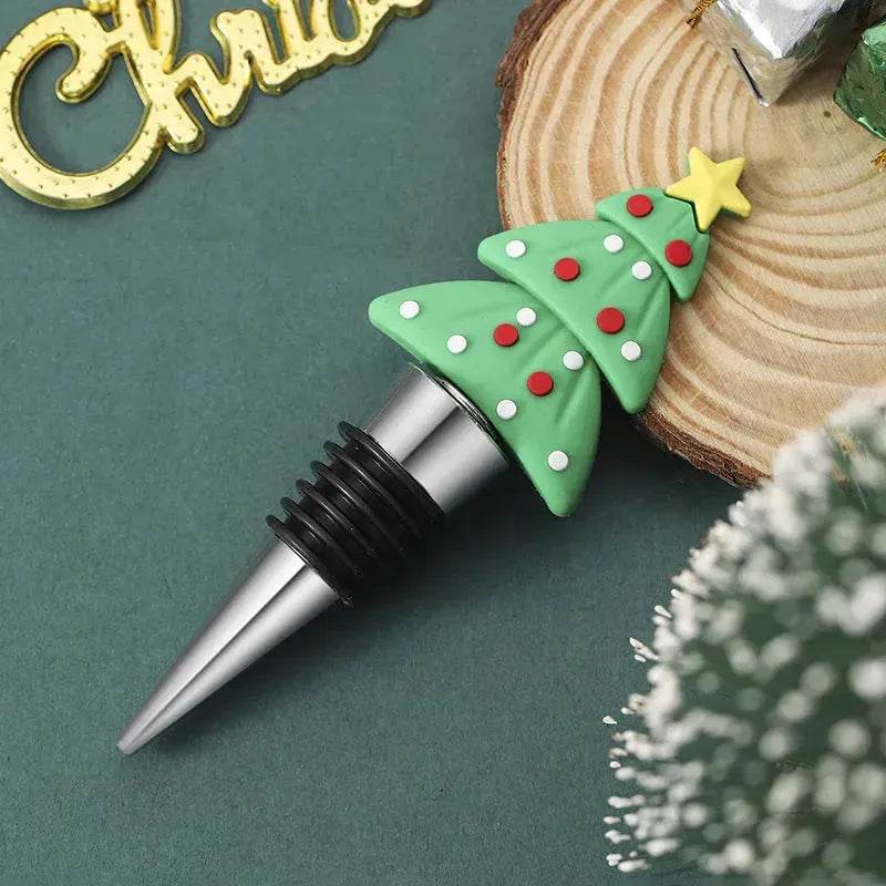Christmas Wine Bottle Stopper – Festive Holiday Gift