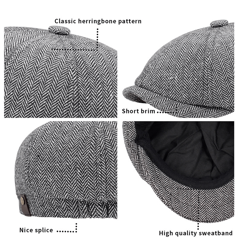 Classic Newsboy Cap – Vintage Gatsby Style Flat Cap