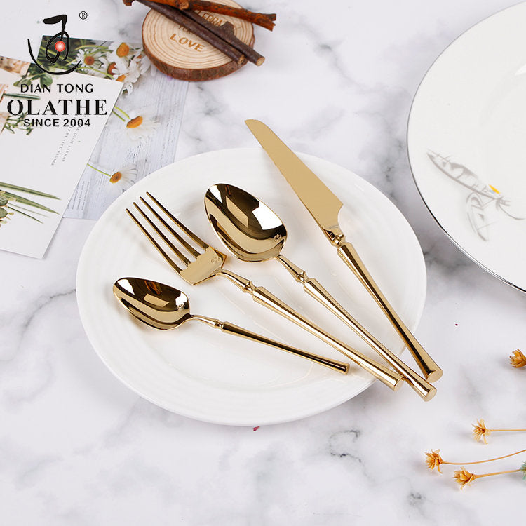 Classic Stainless Steel Flatware Set with Elegant Handles