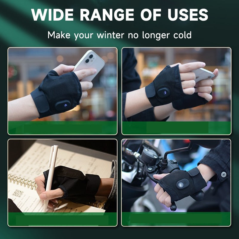 Cold-Resistance Heated Fingerless Gloves