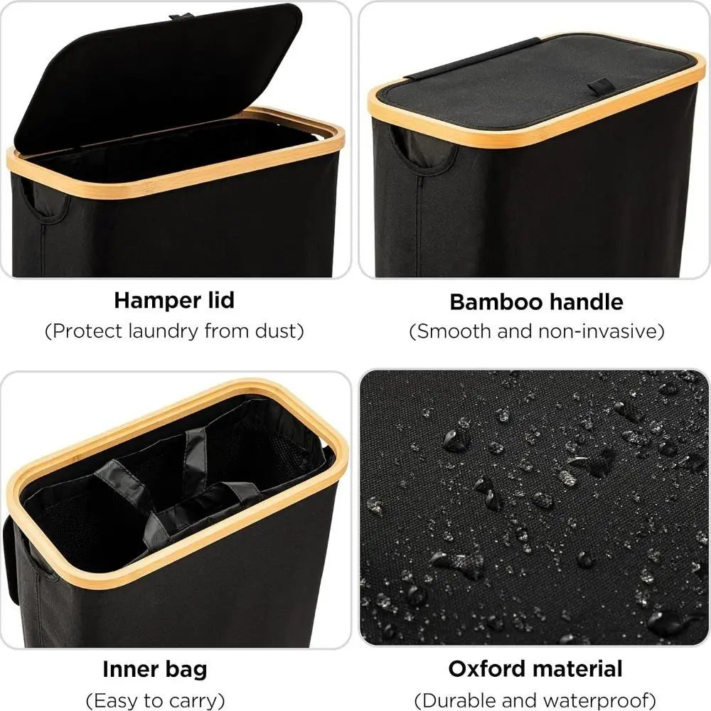 Collapsible Laundry Basket with Removable Inner Bag