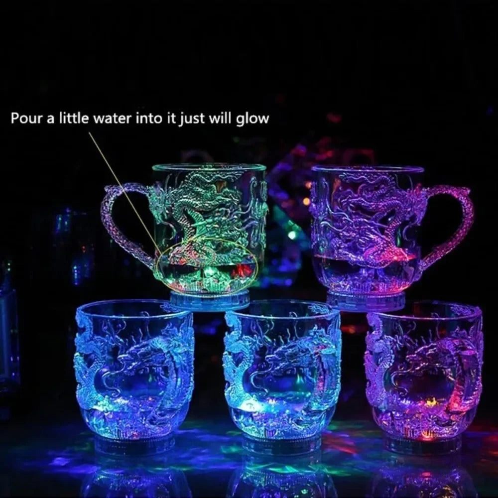 Color-Changing LED Dragon Mug – Water-Activated Light-Up Cup for Beer, Coffee, Wine & More