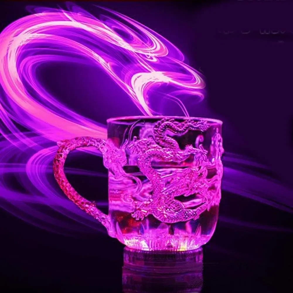 Color-Changing LED Dragon Mug – Water-Activated Light-Up Cup for Beer, Coffee, Wine & More