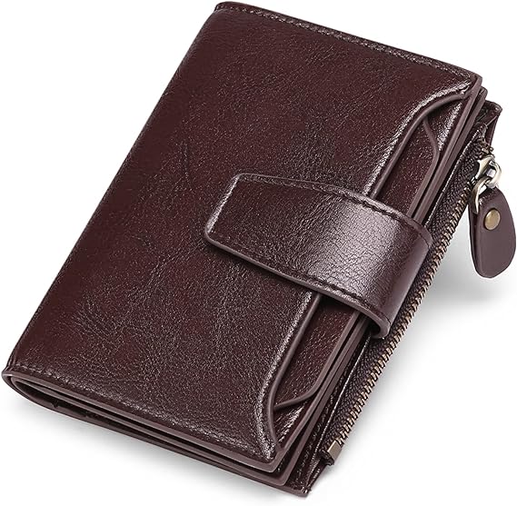 Compact Genuine Leather RFID Blocking Multi-Functional Wallet